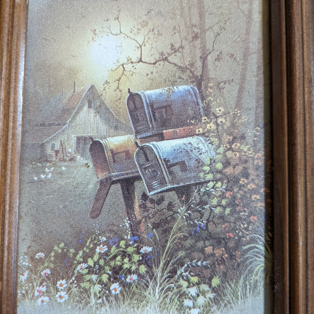 Vintage Framed Andres Orpinas Wall Decor